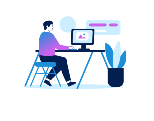 Testimonials 1 Man working at computer